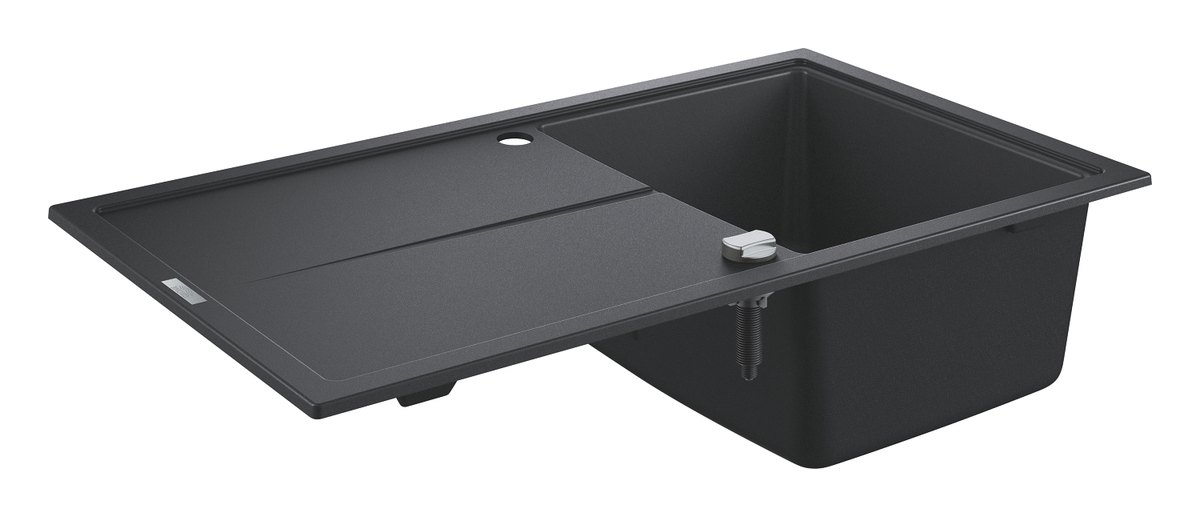 GROHE K400 Composite sink with drainer — Black