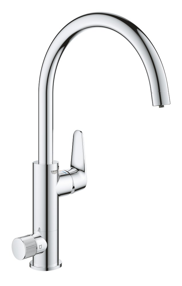 GROHE GROHE Blue Pure BauCurve Single lever sink mixer with filter function — Chrome