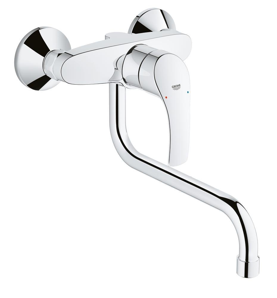 GROHE Eurosmart Single lever sink mixer 1/2" LOW — Chrome