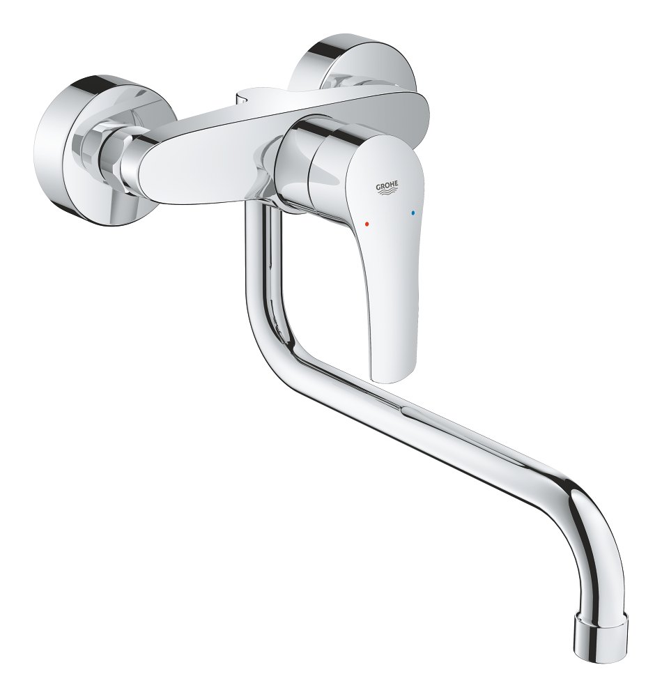 GROHE Eurosmart Single lever sink mixer 1/2" LOW — Chrome