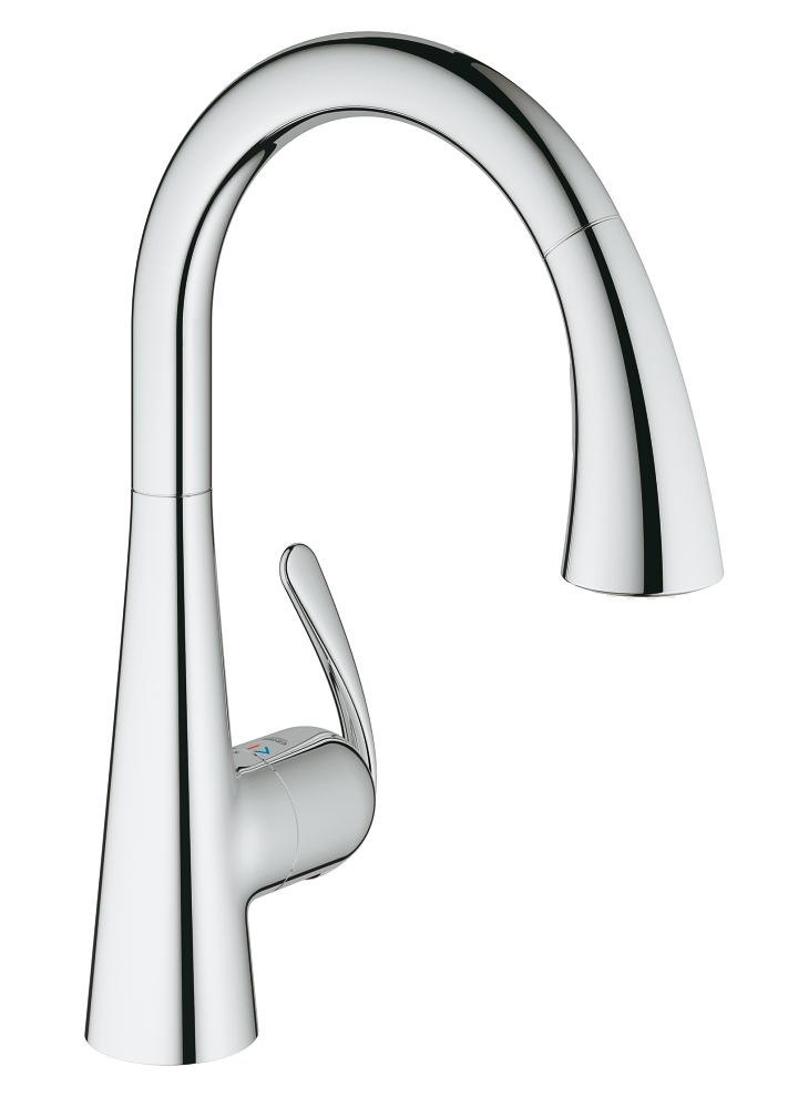 GROHE Zedra Single lever sink mixer 1/2" HIGH — Chrome