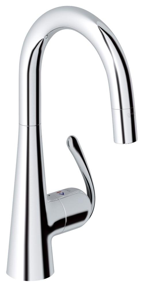 GROHE Zedra Single lever sink mixer 1/2" HIGH — Chrome