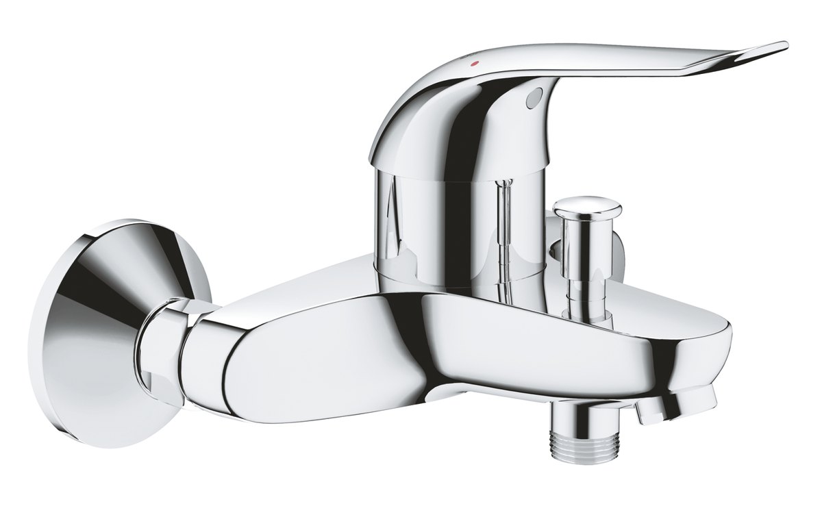 GROHE Eurosmart Care Single lever bath mixer 1/2" — Chrome