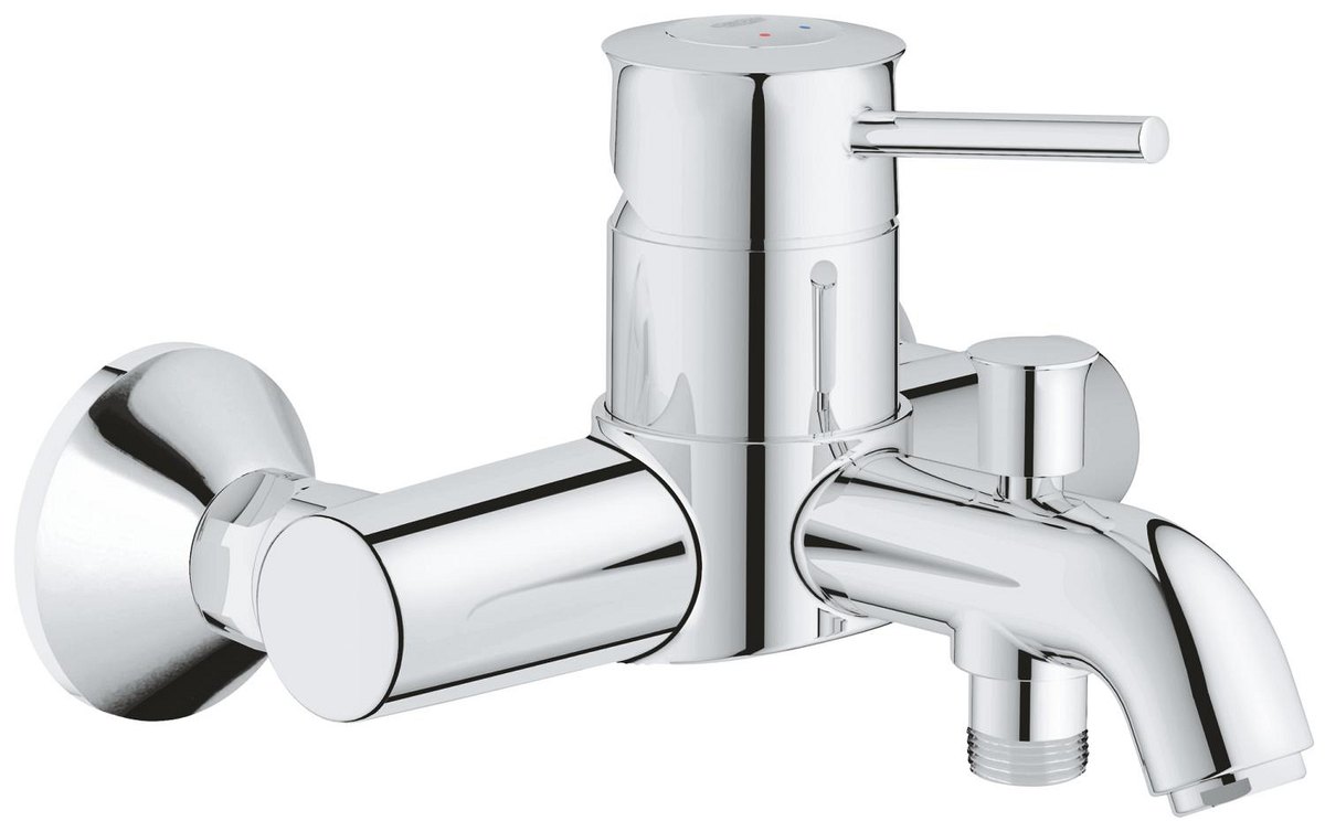 GROHE BauClassic Single lever bath mixer 1/2" — Chrome