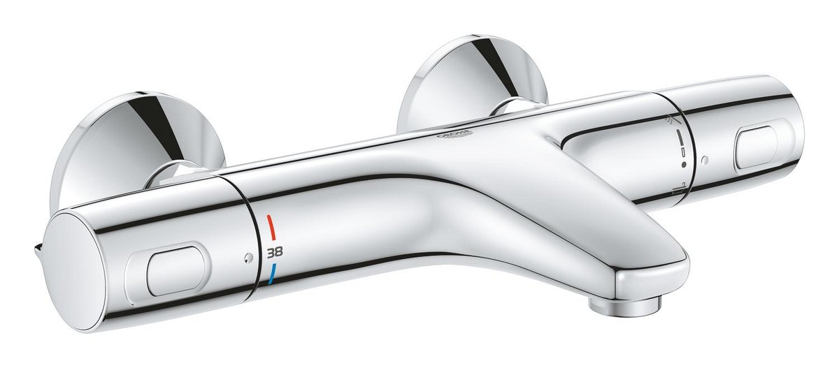 GROHE Precision Trend Thermostatic bath mixer 1/2" — Chrome
