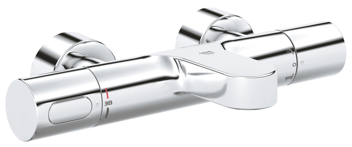 GROHE Grohtherm 3000 Cosmopolitan Thermostatic bath mixer 1/2" — Chrome