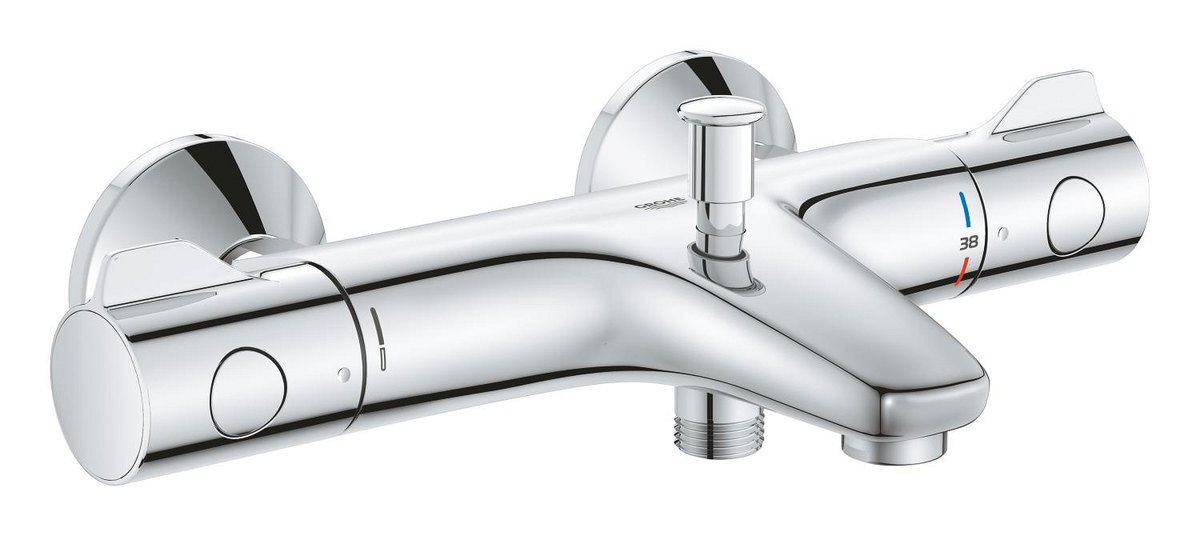 GROHE Grohtherm 800 Thermostatic bath mixer 1/2" — Chrome