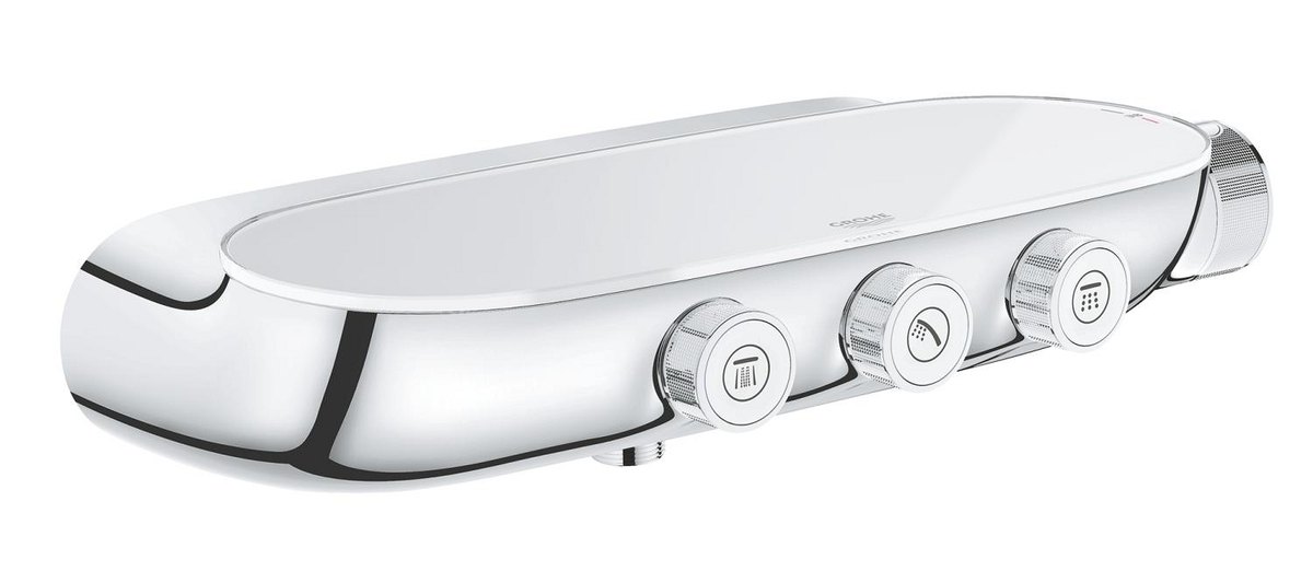 GROHE Grohtherm SmartControl Combi thermostatic shower mixer with 3 valves exposed concealed — Chrome