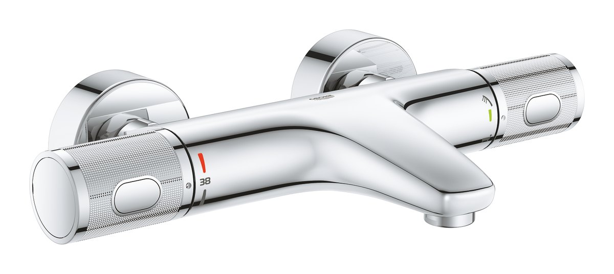 GROHE Grohtherm 1000 Performance Thermostatic bath mixer 1/2" — Chrome