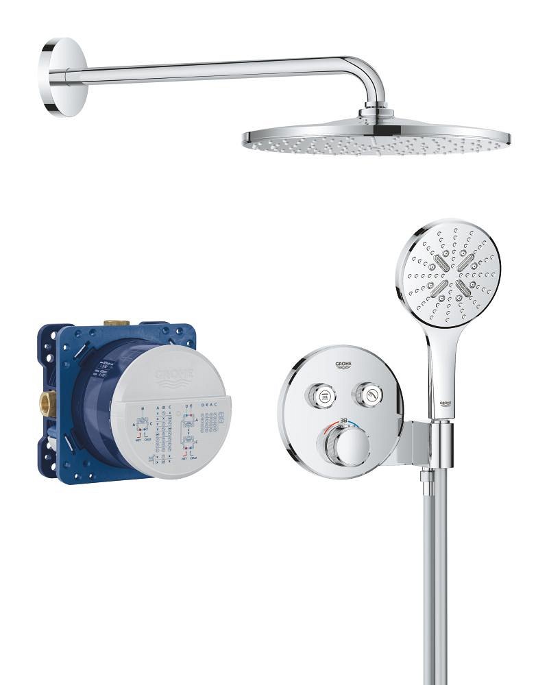 GROHE Grohtherm SmartControl Concealed shower system with Rainshower Mono 310 — Chrome