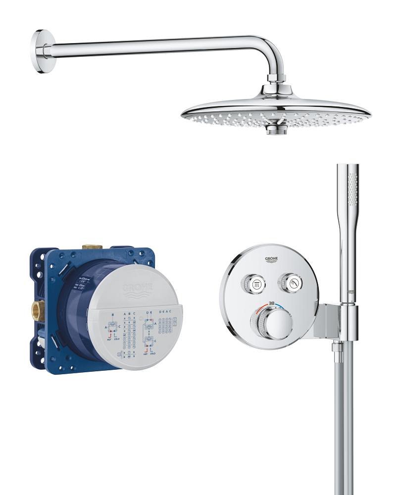 GROHE Grohtherm SmartControl Concealed shower system with Euphoria 260 — Chrome