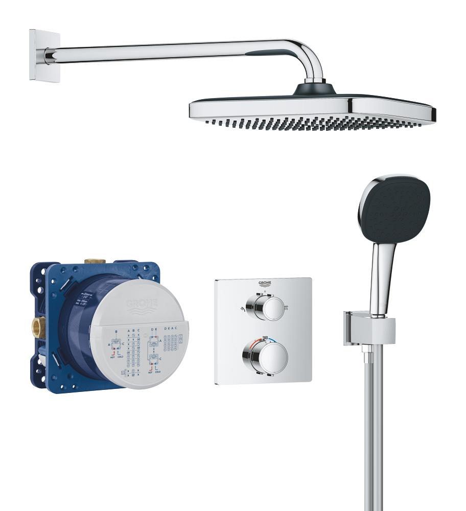 GROHE Precision Thermostat Concealed shower system with Vitalio Comfort 250 — Chrome