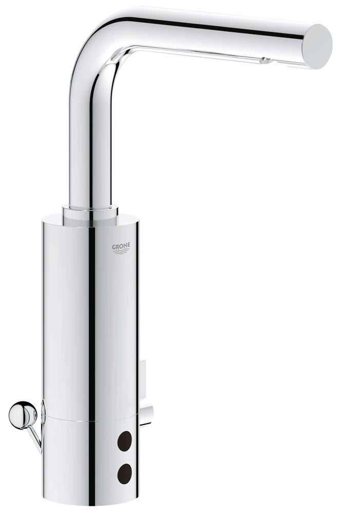 GROHE Essence E Infra red electronic basin mixer 1/2" with mixing device adjustable temperature limiter and waste set — Chrome