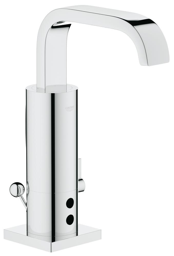 GROHE Allure E Infra red electronic basin mixer 1/2" with mixing device adjustable temperature limiter and waste set — Chrome