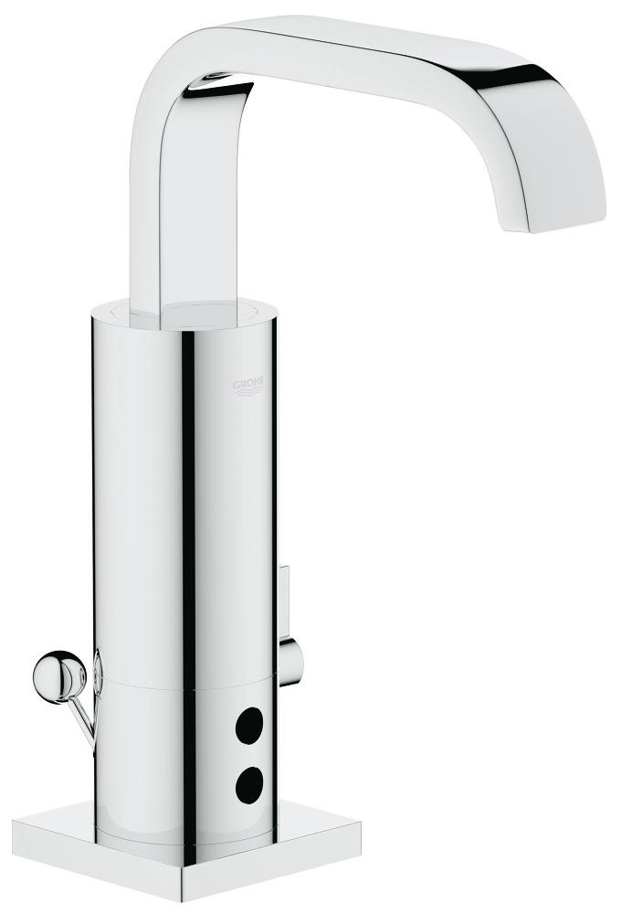 GROHE Allure E Infra red electronic basin mixer 1/2" with mixing device adjustable temperature limiter and waste set — Chrome