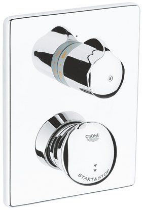 GROHE Eurodisc SE Self closing shower thermostat 1/2" — Chrome