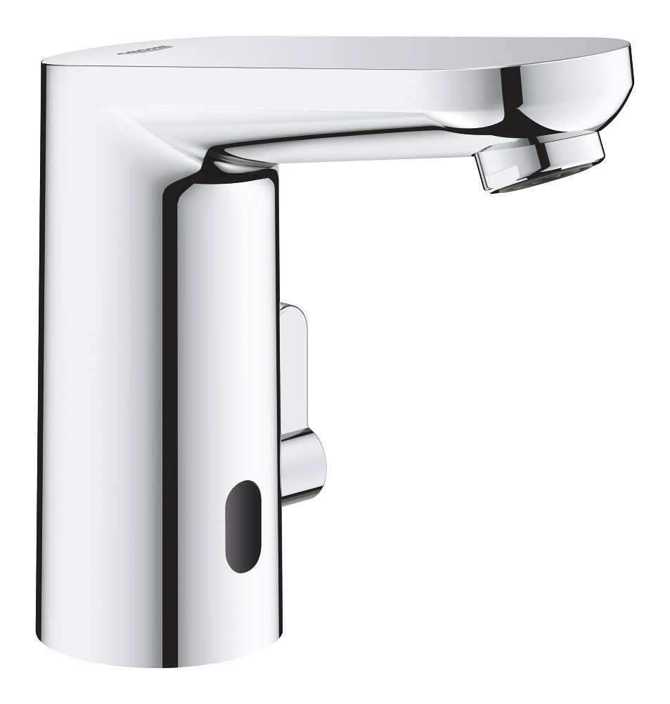 GROHE Eurosmart Cosmopolitan E Infra red electronic basin mixer 1/2" with mixing device and adjustable temperature limiter — Chrome