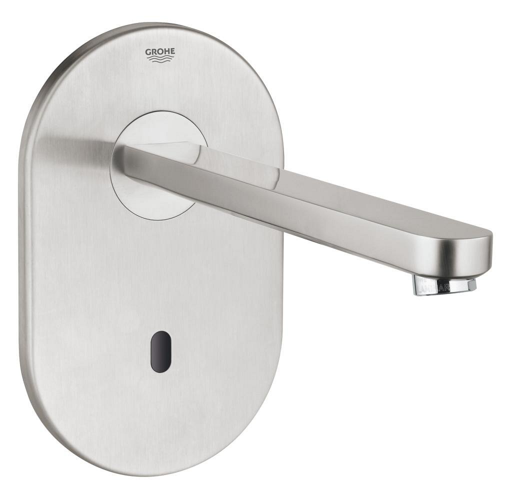 GROHE Eurosmart Cosmopolitan E Infra red electronic wall basin tap without mixing device — Stainless steel