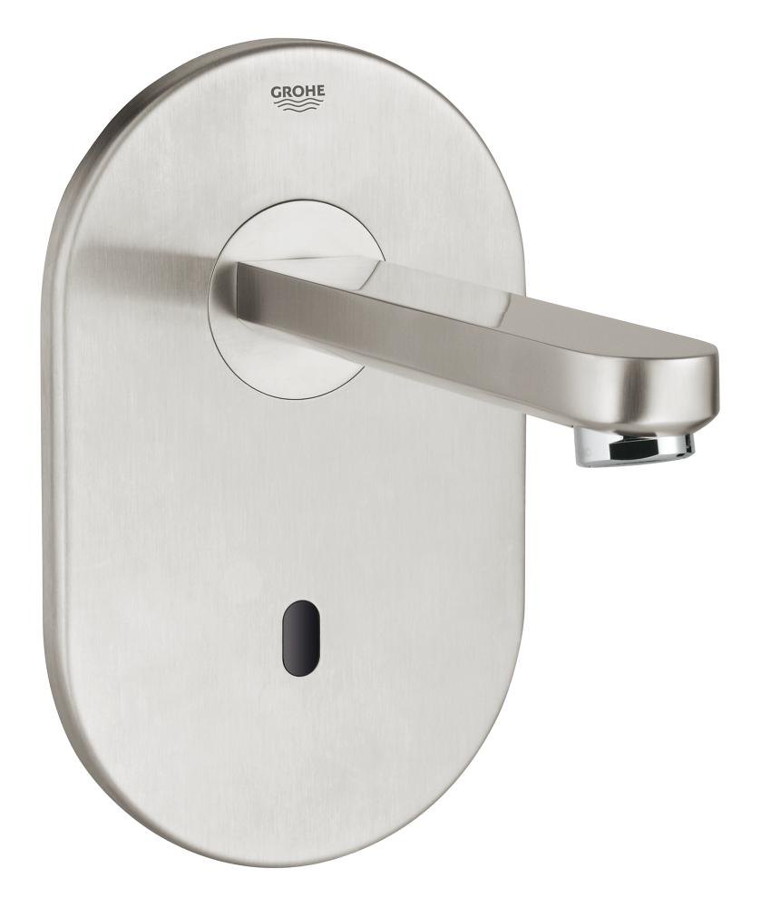 GROHE Eurosmart Cosmopolitan E Infra red electronic wall basin tap without mixing device — Stainless steel