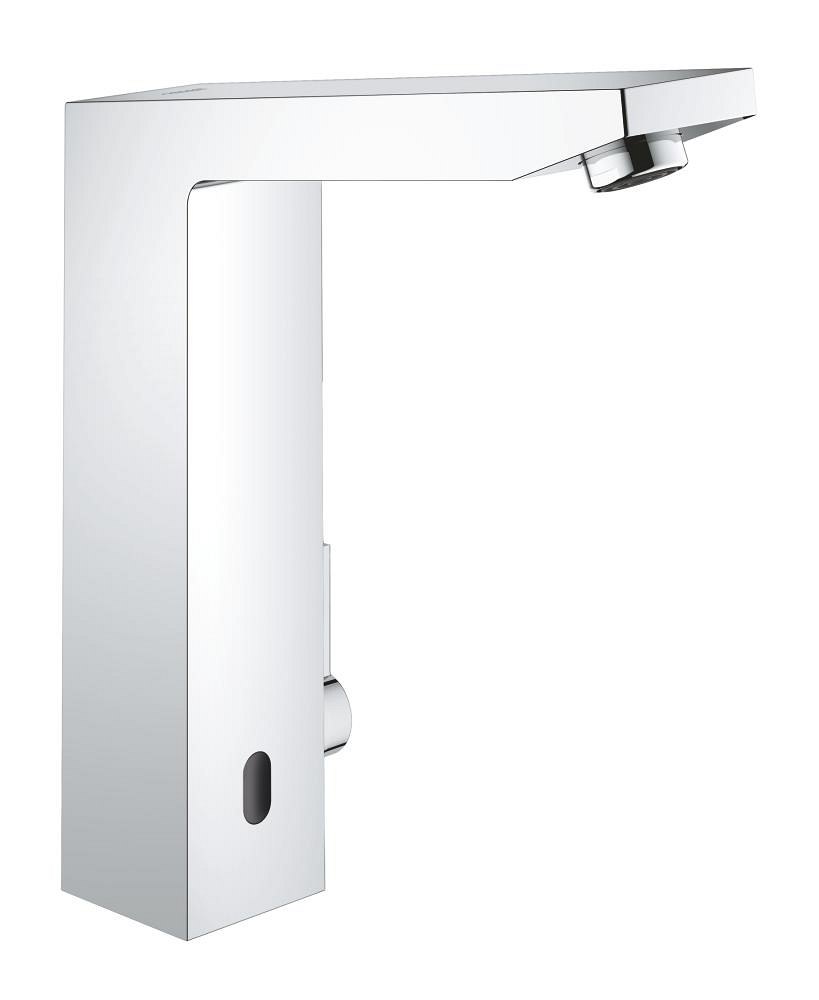 GROHE Eurocube E Infra red electronic basin mixer 1/2" with mixing device and adjustable temperature limiter L — Chrome