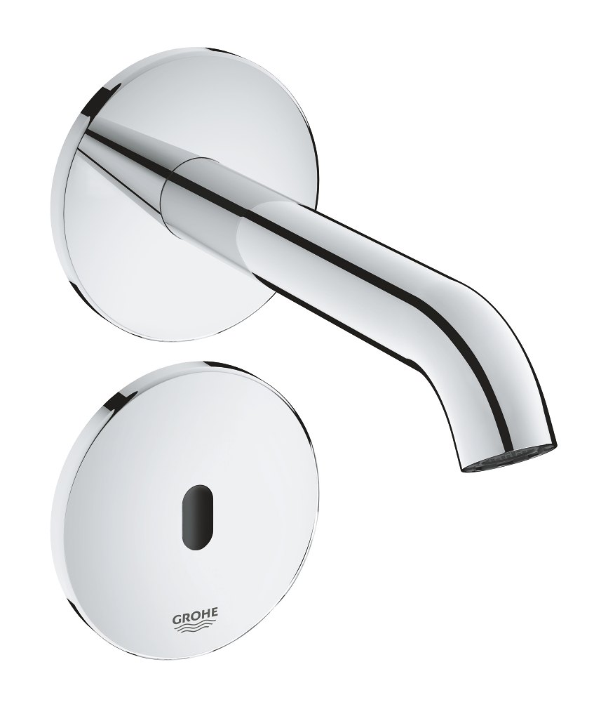GROHE Essence E Infra red electronic wall basin tap without mixing device L — Chrome
