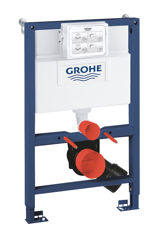 GROHE Solido 2 in 1 set for WC 0.82 m installation height — Chrome