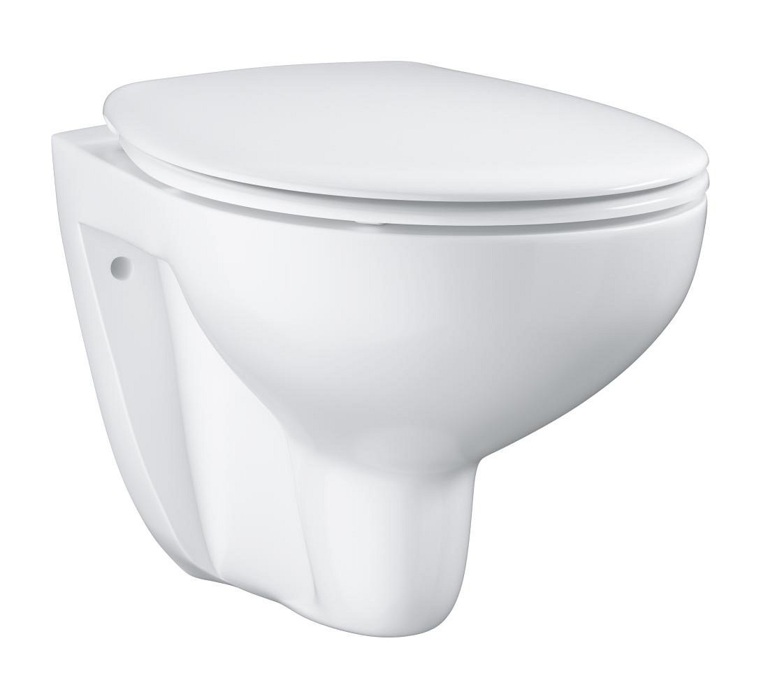 GROHE Bau Ceramic Wall hung WC set — Chrome