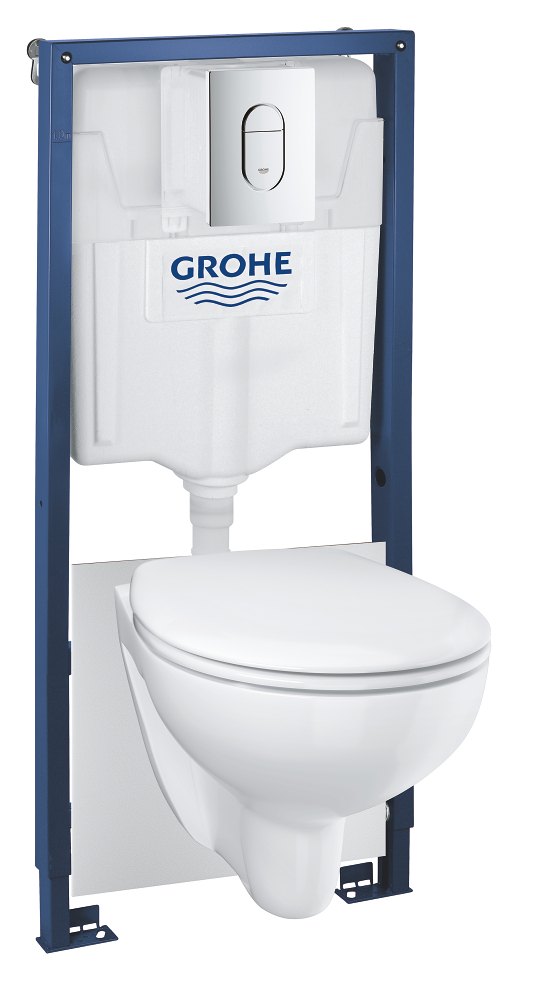 GROHE Solido 5 in 1 set for WC 1.13 m installation height — Chrome