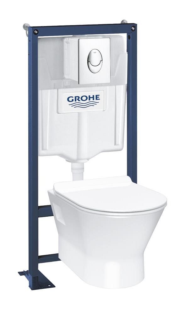 GROHE Solido Comfort rimless 4 in 1 set for WC — Chrome