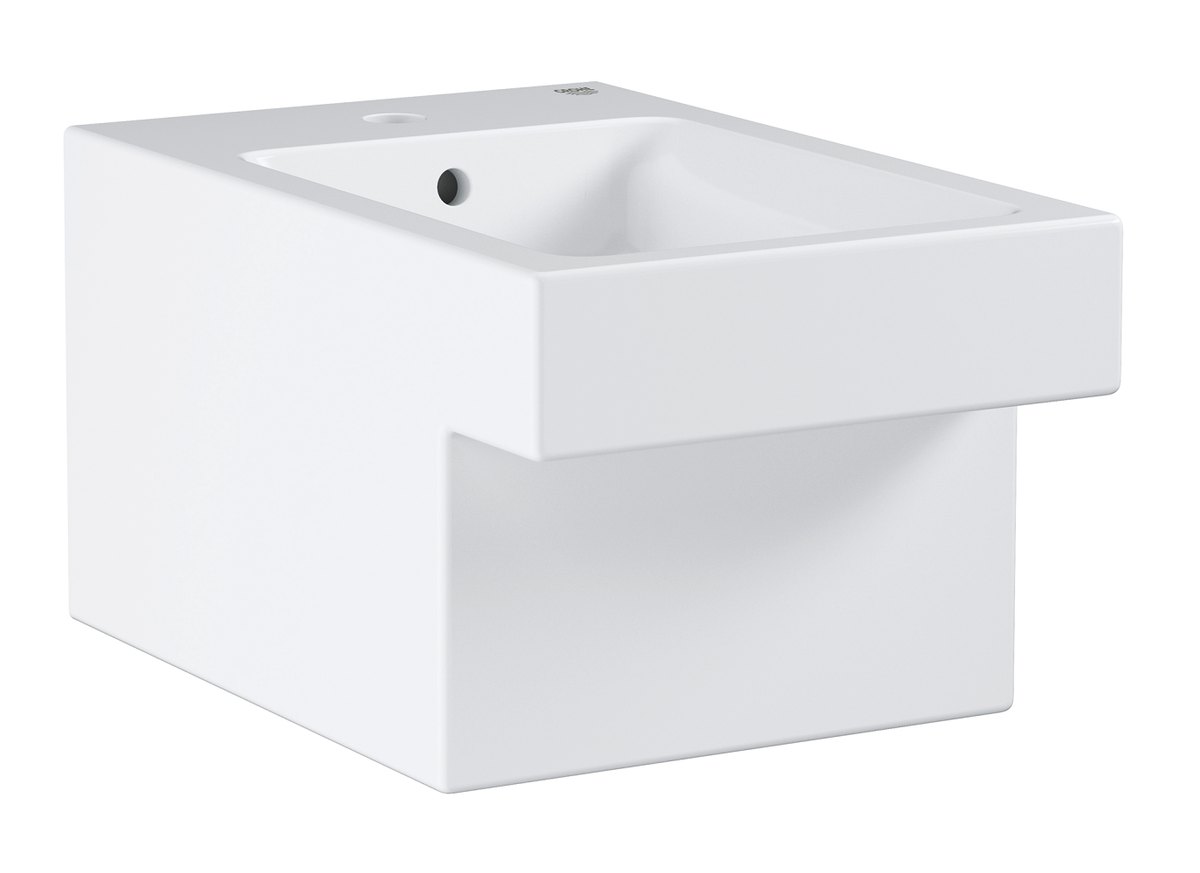 GROHE Cube Ceramic Wall hung bidet — Chrome