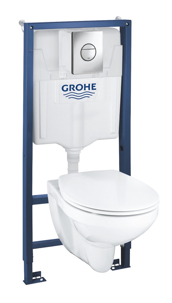 GROHE Solido 4 in 1 set for WC 1.13 m installation height — Chrome