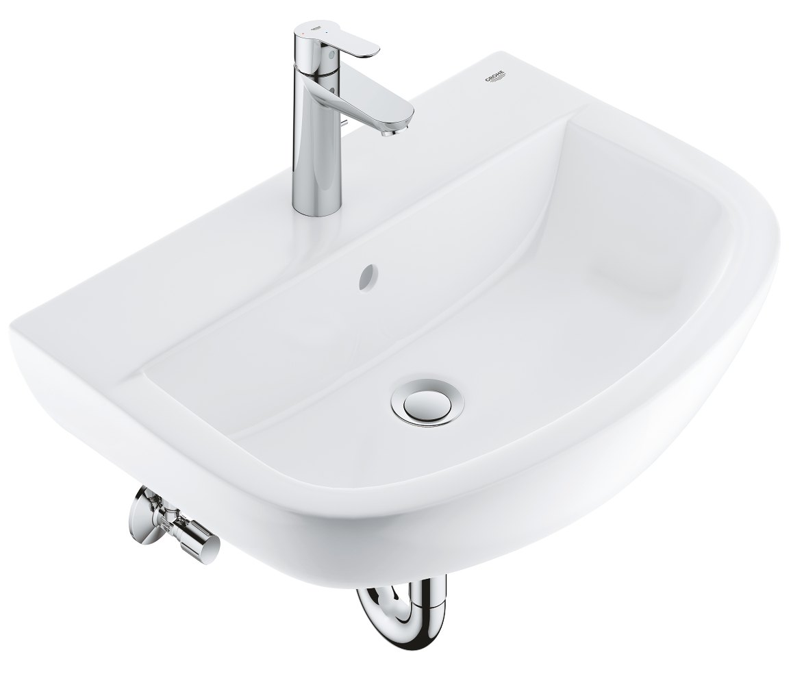 GROHE Bau Ceramic Bundle wash basin 55 BauEdge basin mixer — Chrome