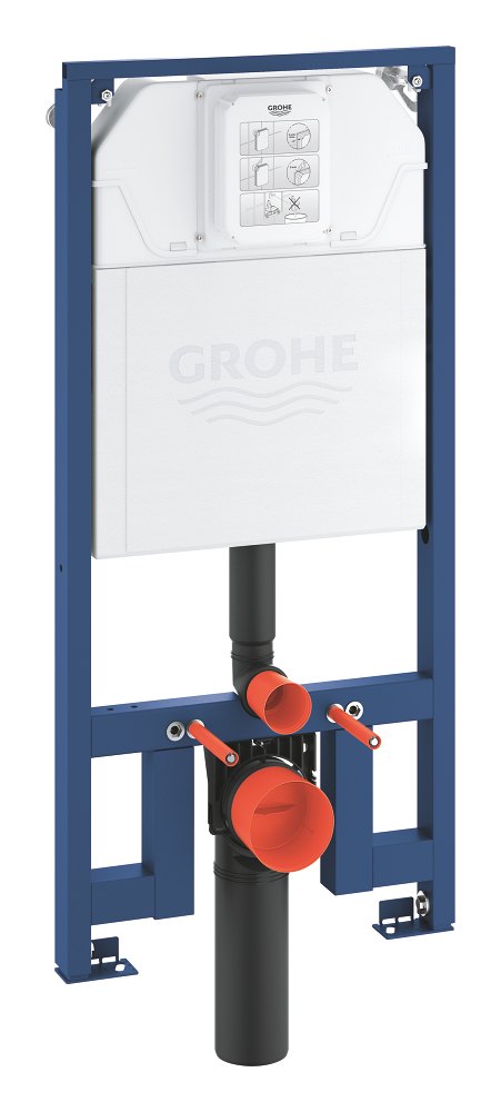 GROHE Rapid SL Slim Element for WC with flushing cistern 88 9 mm 1.13 m installation height — Chrome