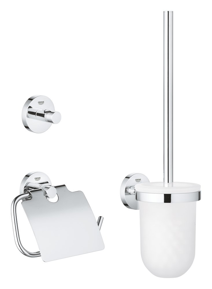 GROHE Essentials City restroom accessories set 3 in 1 — Chrome