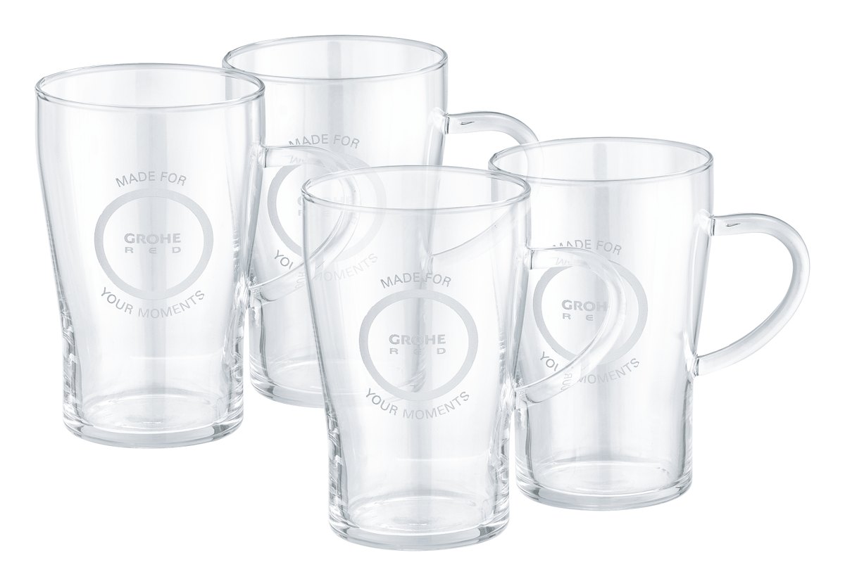GROHE GROHE Red Tea glasses 4 pieces — Chrome