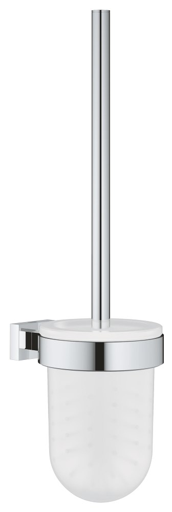GROHE Essentials Cube Toilet brush set — Chrome