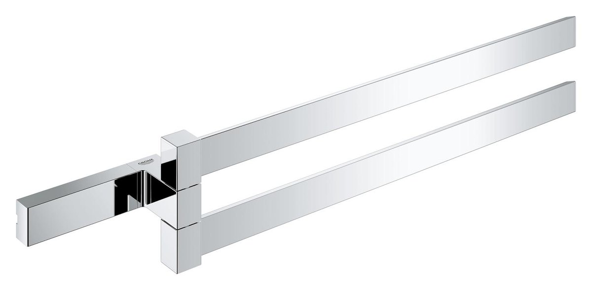 GROHE Selection Cube Double towel bar — Chrome