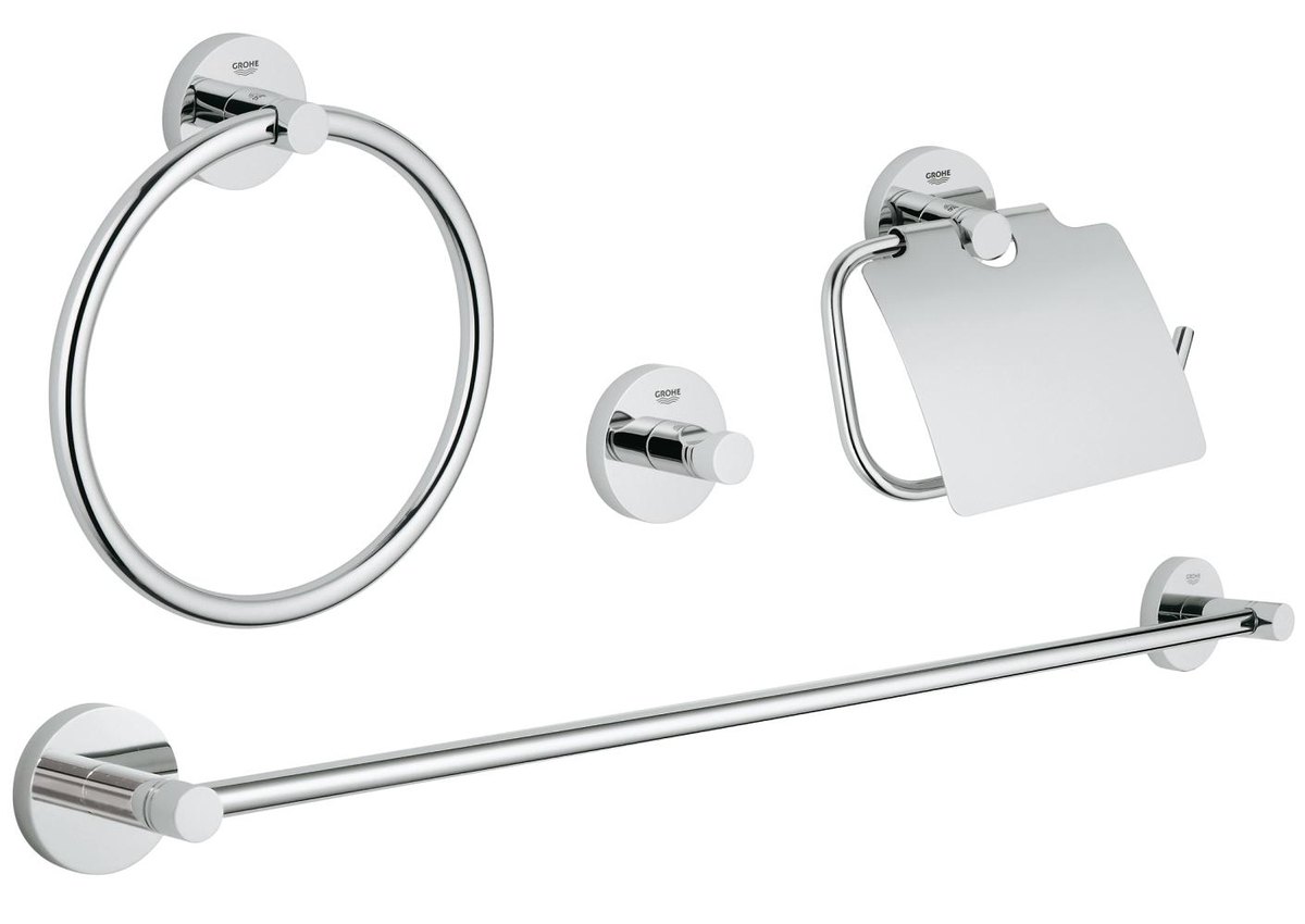 GROHE Essentials Master bathroom accessories set 4 in 1 — Chrome