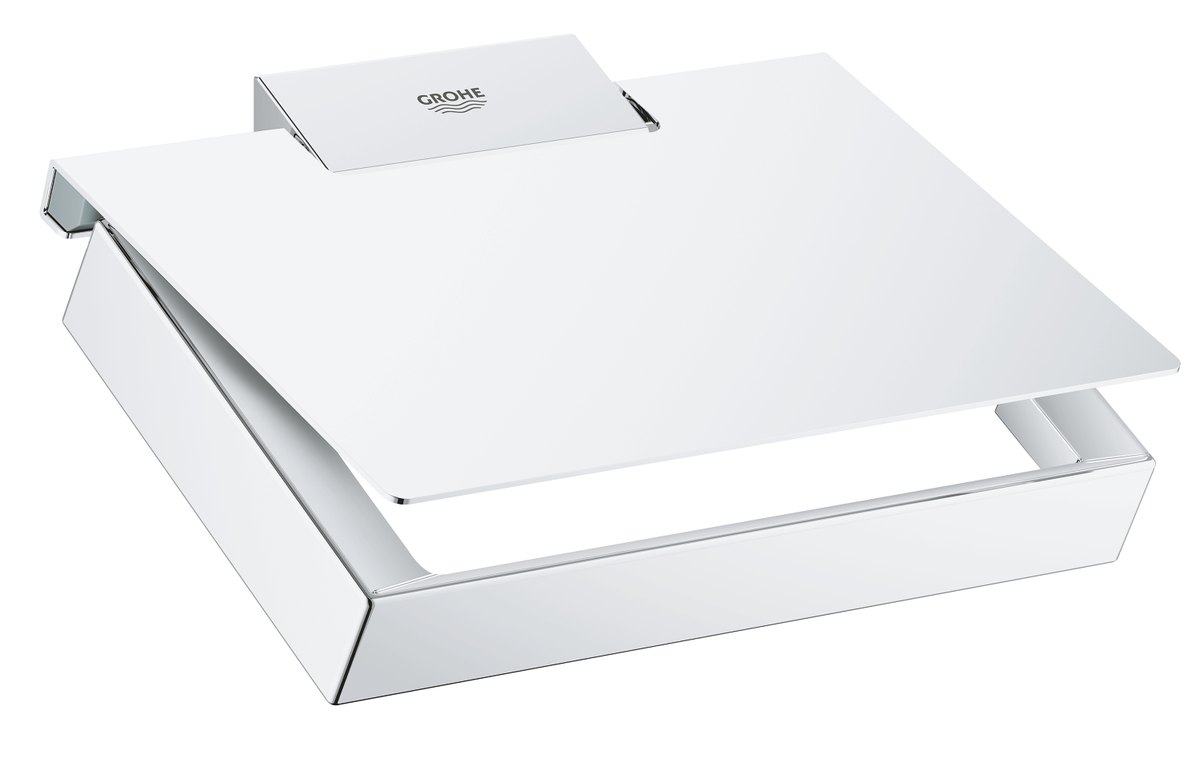 GROHE Selection Cube Toilet paper holder — Chrome