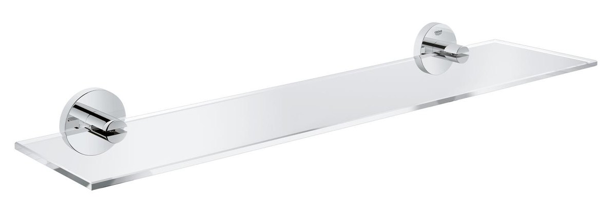 GROHE Essentials Glass shelf — Chrome