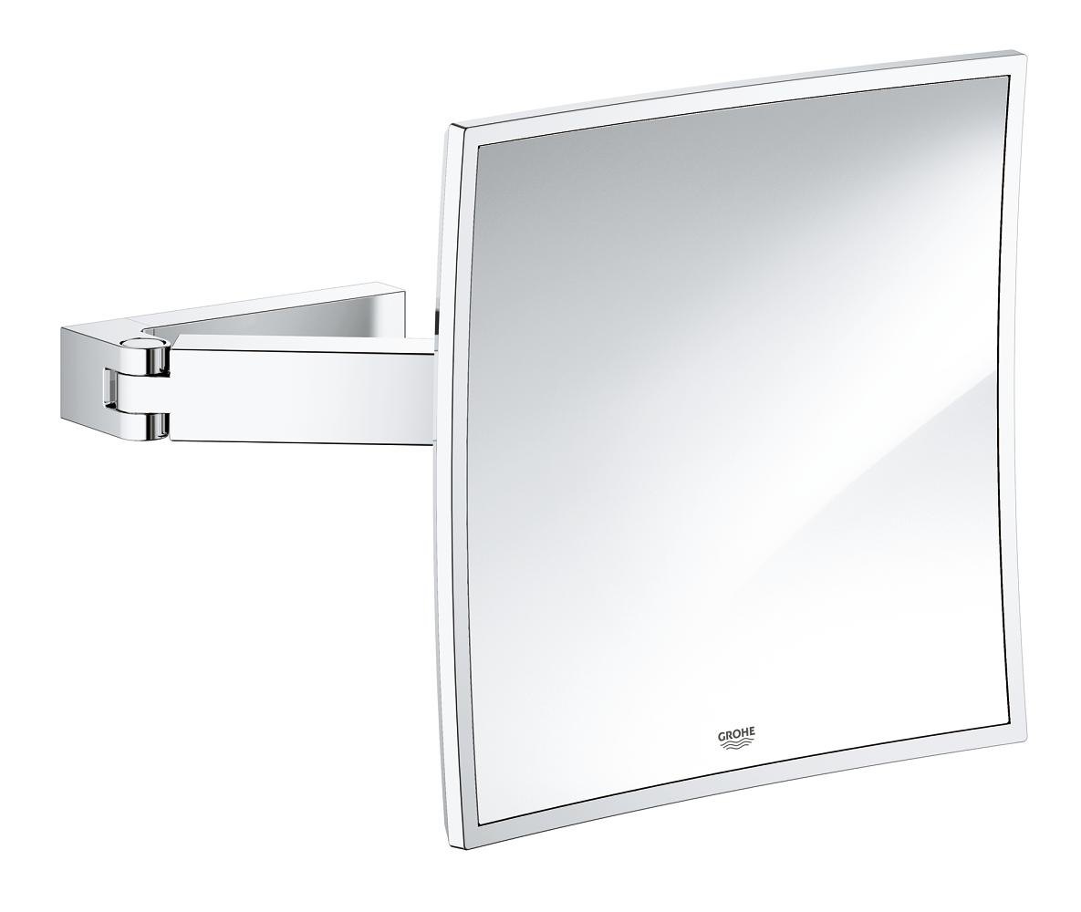 GROHE Selection Cube Shaving mirror — Chrome