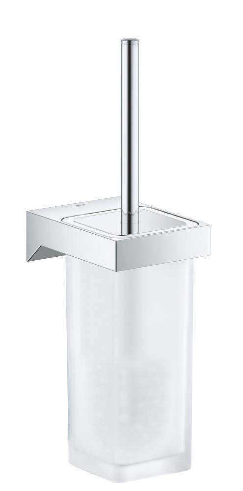 GROHE Selection Cube Toilet brush set — Chrome