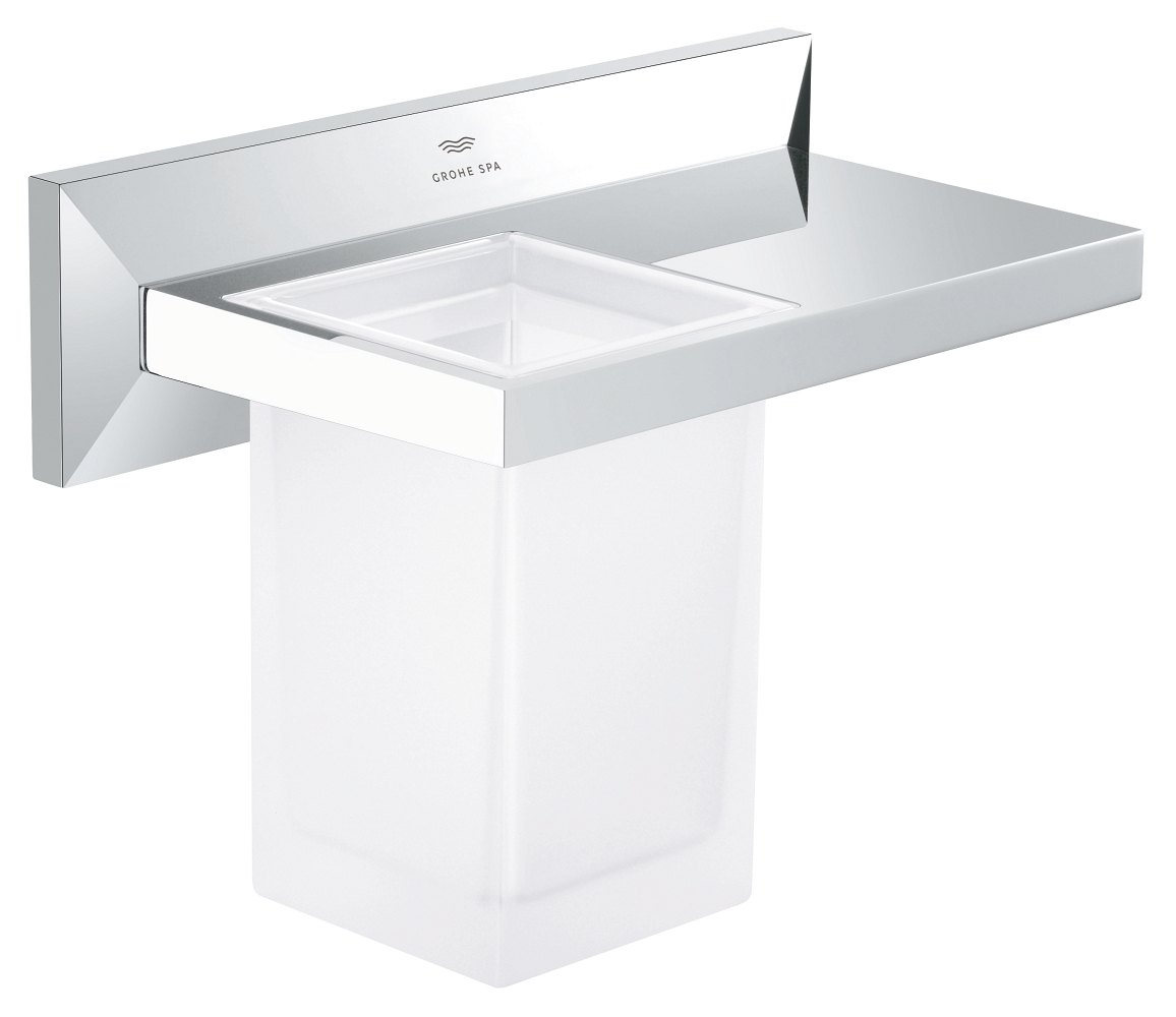 GROHE Allure Brilliant Shelf with tumbler — Chrome