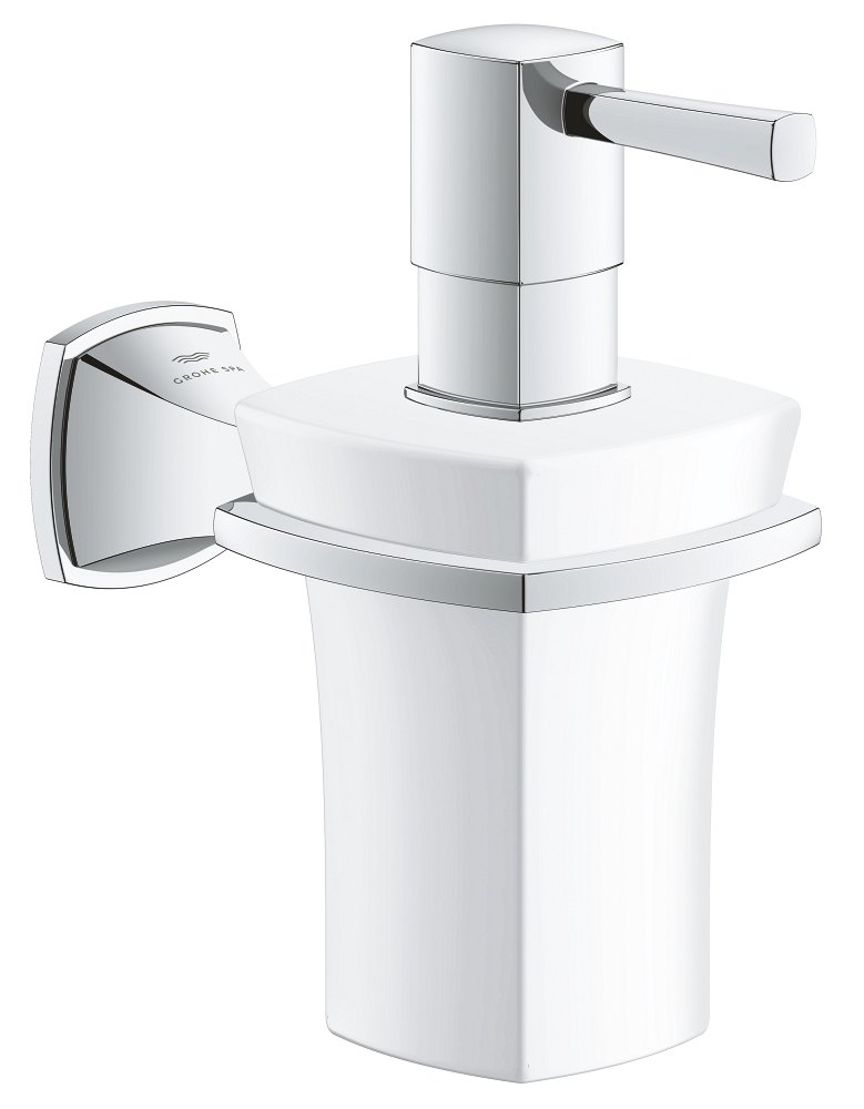GROHE Grandera Holder with ceramic soap dispenser — Chrome