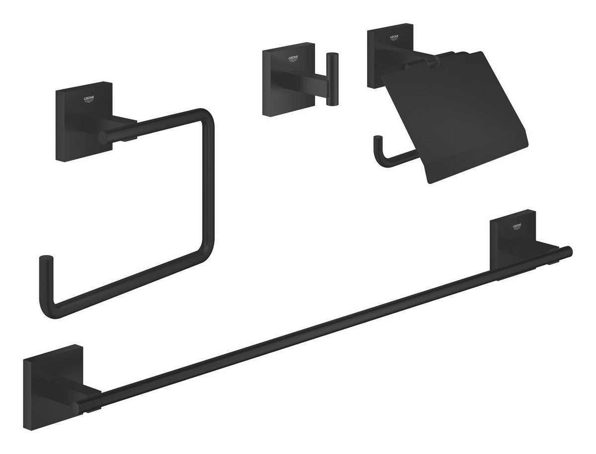 GROHE Start Cube Master bathroom accessories set 4 in 1 — Chrome