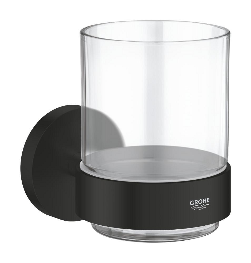 GROHE Start Crystal glass with holder — Chrome