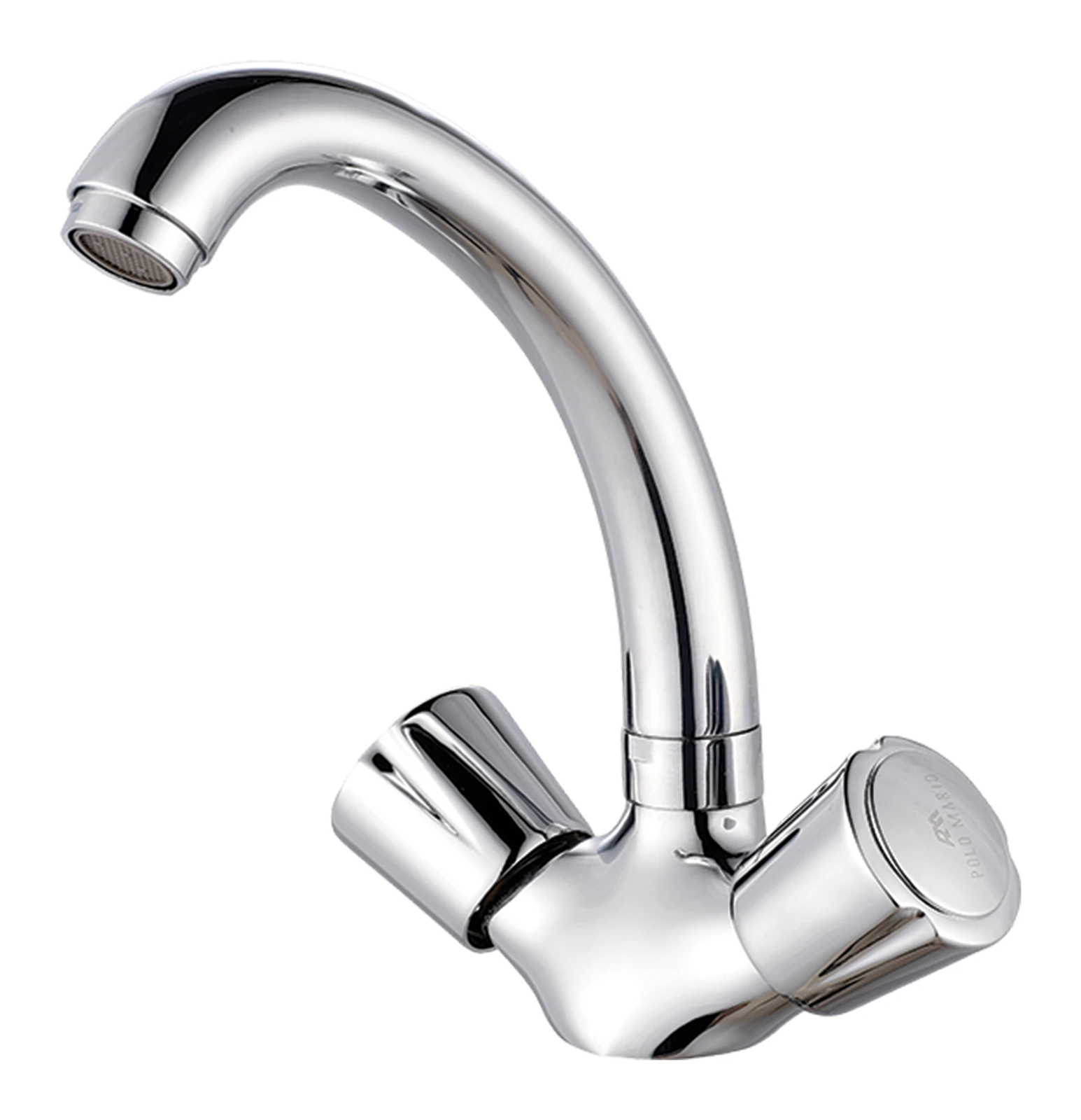 Polo Mario Lima Basin Mixer, swivel spout — Chrome