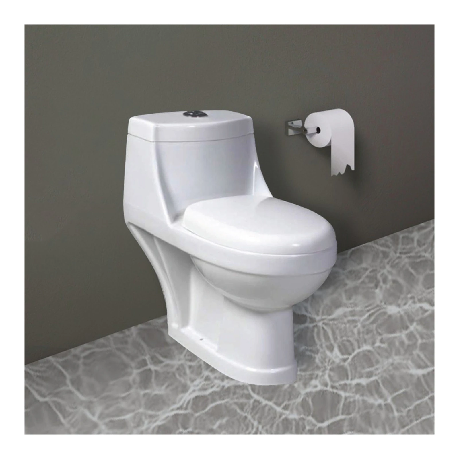 Polo Mario Floor Mounted One Piece WC (670x370x650 mm), rough-in 250 mm — White