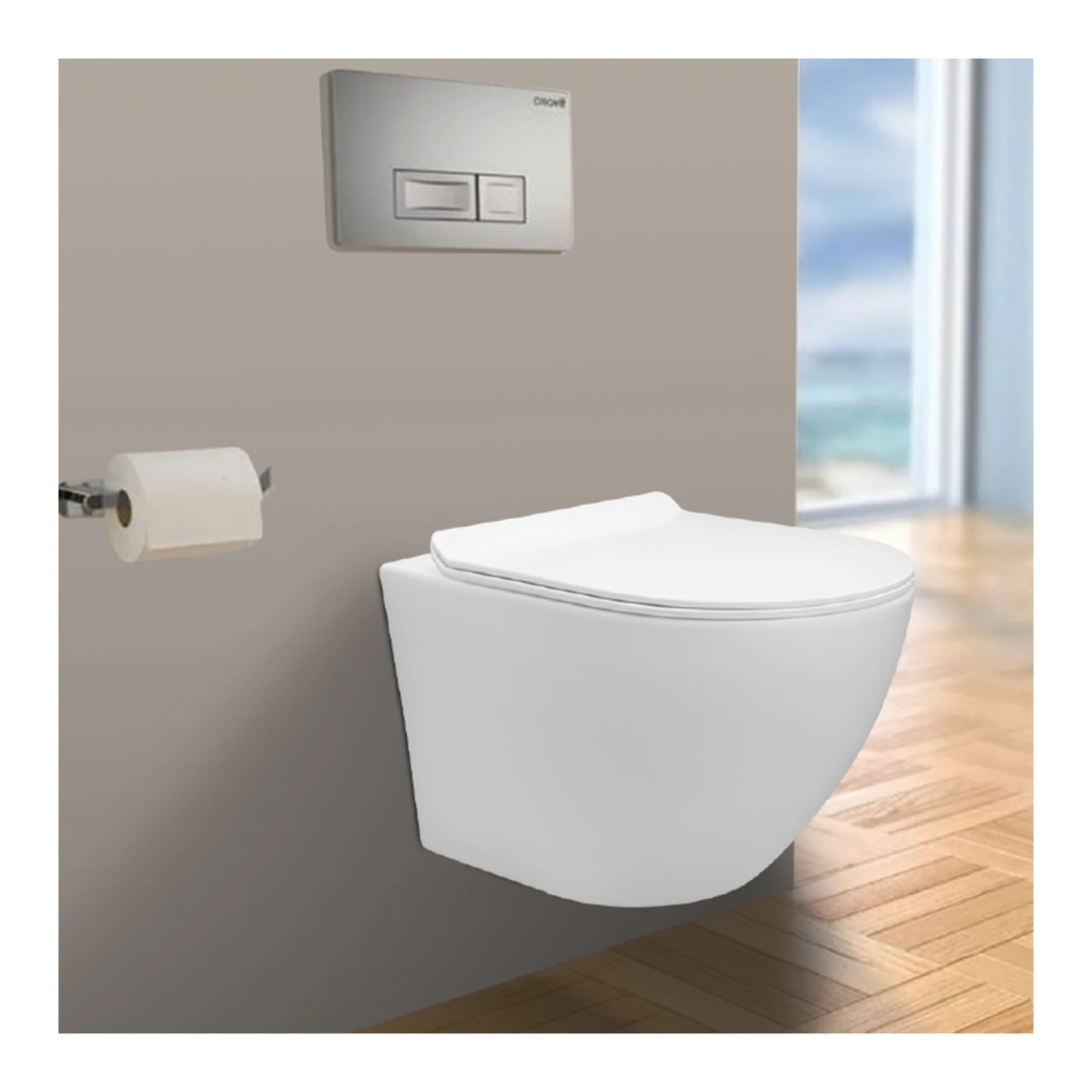 Polo Mario Wall Hung WC, rimless (525x355 mm) — White