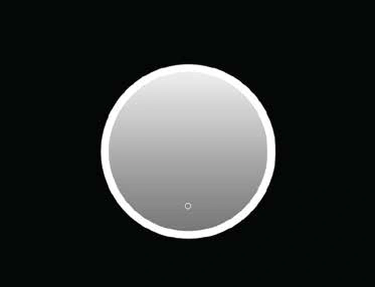 Polo Mario Mirror (600 mm 11.4W Thickness 5mm), with back cover — With back cover, chrome